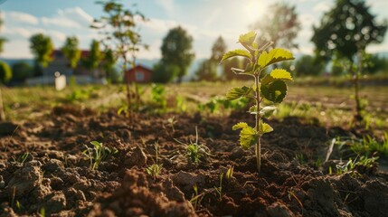 Good morning, we prepared soil and equipment for planting trees.