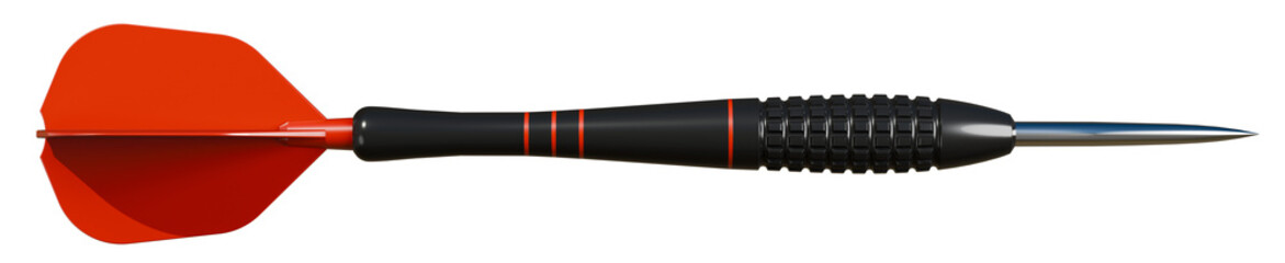 Dart. Isolated. Transparent background. 3D Rendering.