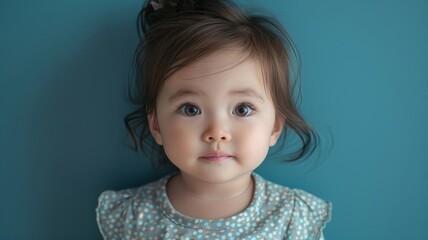 Little Girl With Bow in Her Hair