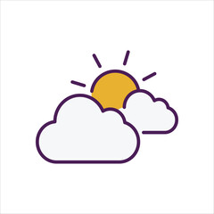 Cloudy vector icon