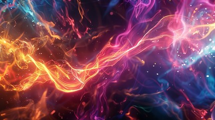 Multicolored Energy Flow Background

