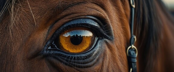 Eye of Arabian bay horse