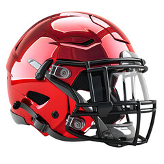 Fototapeta premium American modern football Red color helmet