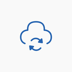 cloud storage synchronization arrow icon
