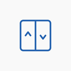 elevator lift up down buttons icon