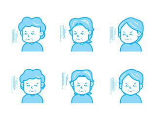 落ち込む女性のイラストセット