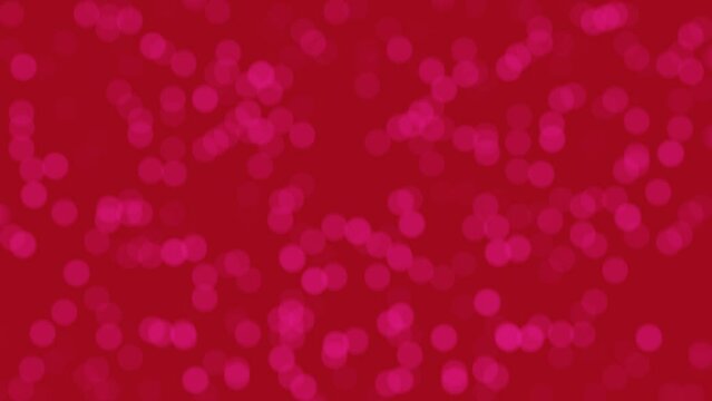Red bokeh background. 4K video animation 3d rendering.