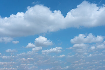 Blue Sky with White Clouds on a Sunny Day