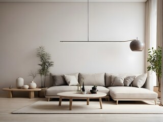 A modern and minimal living room, minimal interior design
