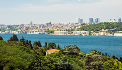 Obraz premium Panorama of the coastline istanbul city