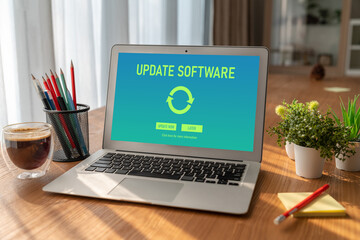 Software update on computer for modish version of device software upgrade