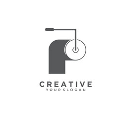 Paper toilet design element icon vector with creative modern concept