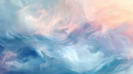 Ethereal abstract background with soft clouds and dreamy textures, evoking a sense of tranquility...