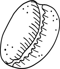 Doodle freehand drawing of seashell.