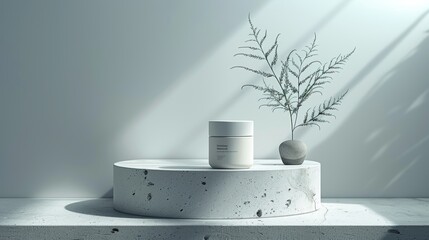 A minimalist composition featuring a product against a clean background. AI generate illustration