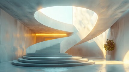 A modern art museum with striking contemporary architecture. AI generate illustration