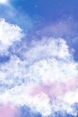 blue sky with clouds