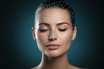 Facial rejuvenation promotion  ai enhanced skin lifting ads for contour correction in women