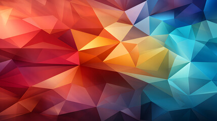 Obraz premium Digital technology colorful triangle geometry abstract poster PPT background