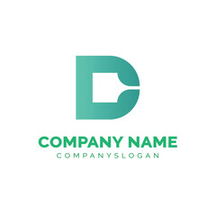 Letter D logo design, vector logo design 