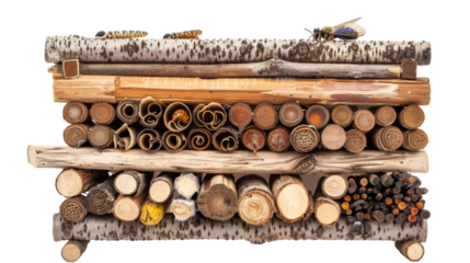 A bunch of logs piled on top of each other in a forest clearing, showcasing the logging process