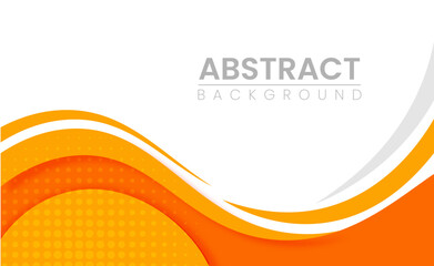 abstract orange yellow background vector design. abstract Simple Minimal dynamic curve orange yellow gradient color and white business wave banner background. business concept. Vector illustration.