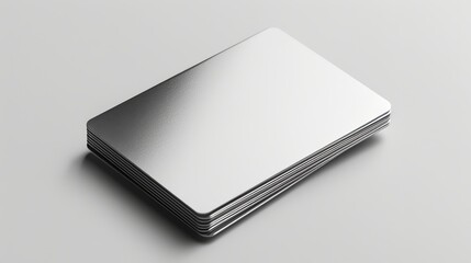 silver card on white background, luxury concept, mockup photo