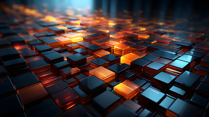 Obraz premium Digital technology professional business wallpaper abstract poster PPT background