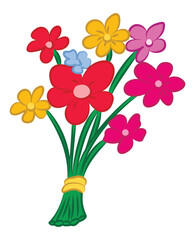 Bouquet isolated on white background