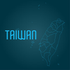 Complete map of Taiwan, considering islands in the South China Sea and the entire region in separatist conflict