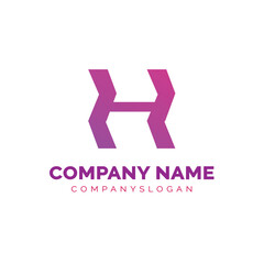 Letter H logo design, vector logo design 