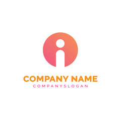 Letter I logo design, vector logo design 