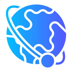 Obraz premium orbit gradient icon