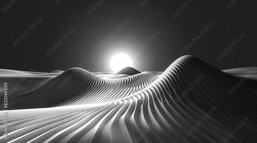 Wall mural an abstract horizon background with perspective drawing, featuring converging lines and depth illusi