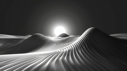 An abstract horizon background with perspective drawing, featuring converging lines and depth illusion techniques to evoke a sense of depth and distance.