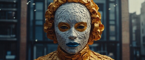 Papier Mache Photo Effect Mockup With Generative AI