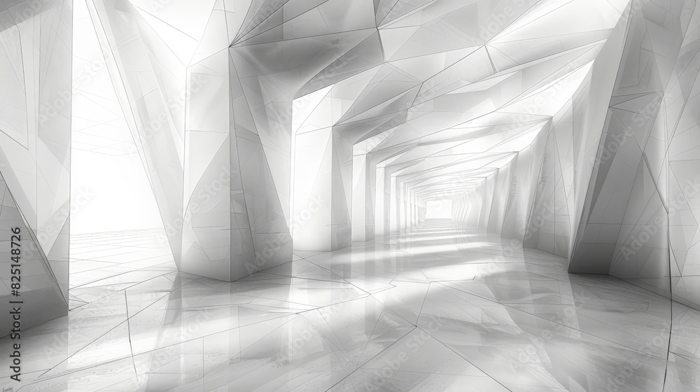 Wall mural an abstract linescape background with dimensional lines, showcasing linear design and perspective dr