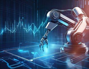 Intelligent robot, internet, digital technology, business intelligence, concept map