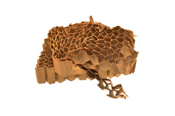 CRUMPSED PAPER ISOLATED ON WHITE BACKGROUND