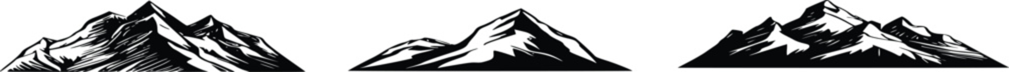 logo set mountain vector