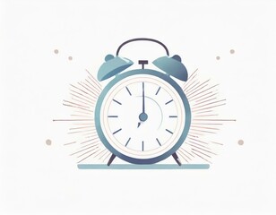 clock alarm icon, vector image on white background, logo