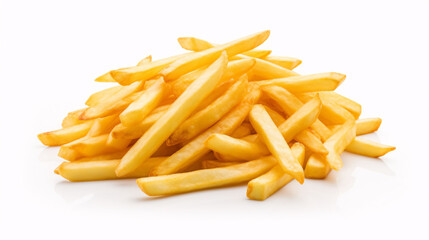 Fototapeta premium potato fry on white isolated background