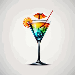 Cocktail Drink Very Fresh illustration Design