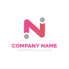 Letter N logo design, vector logo design 