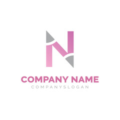 Letter N logo design, vector logo design 