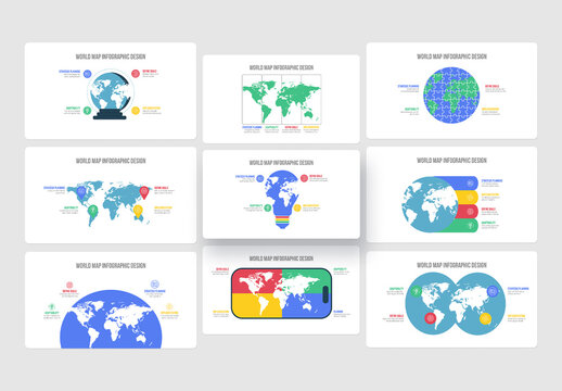 World Map Infographic Template