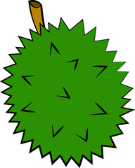 cartoon of durian