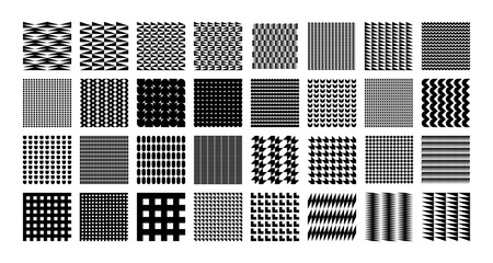Fototapeta premium Geometric modern abstract memphis seamless pattern set