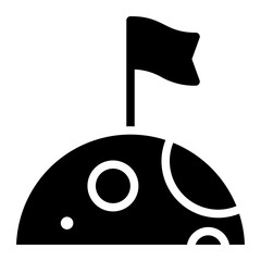 space colonization glyph icon
