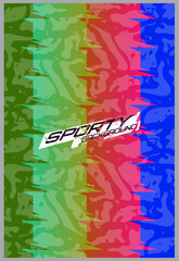 Soccer jersey design for sublimation. Abstract background with sport pattern.